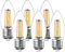 paul russells LED Filament Candle – Dimmable Edison Screw E27 Light Bulbs, 4.5Watt 470Lumens C35 LED Bulbs, 40w Equivalent, 2700K Warm White Dimmer ES Energy Saving Chandelier Lamps, Pack of 6