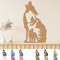 Heulender Wolf Wandtattoo XXL - Dekoratives Holzschild für Wohnzimmer, Schlafzimmer & Büro - 12 Holzfarben