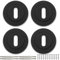 Bwintech 2 paires de cache-trous 52MM noir mat pour trou de serrure