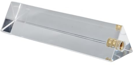 Kristallglas-Dreiecksprisma, Fotografie-Kristallprisma, 130 X 30 X 30 Mm, Dreieckiger Kristall-Sonnenfänger mit 1/4-Gewinde Unten für den Fotounterricht, Lichtspektrum-Physik