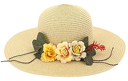 Baseballmütze für Damen und Herren, 2024, Mütze mit Blumenschatten, Sonnenschirm, Sonnenschirm, Sonnenschirm, Sonnenschirm, Sonnenschirm, Baseballkappe, Denim, beige, One size