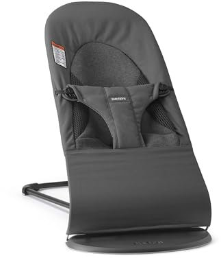 BabyBjörn Bouncer Balance Soft Woven / Jersey, Tri-Fabric, Dunkelgrau