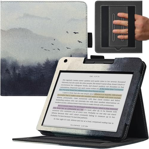 GOVTVA Custodia con doppio supporto per Kobo Libra Color/Libra 2/Bilancia H2O con funzione automatica Sleep&Wake/doppia cinghia da polso/chiusura magnetica, compatibile con e-reader Kobo Libra