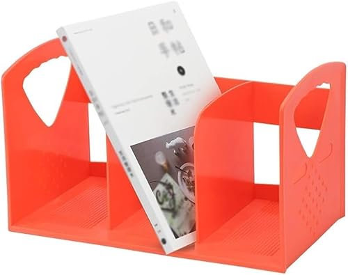 CONGRUI Aufbewahrungskörbe, Bücherregal, Aufbewahrungsregal für Bücher, CD-Regal, Bücherregal für Heimmöbel (Orange)