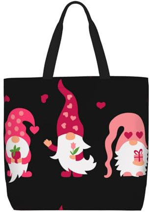 Xiso Ver Love You Mom Tragetasche für Damen, große Kapazität, Einkaufstasche mit Tasche, Reißverschluss, Strandtasche für Shopping, Strand, Lebensmittel