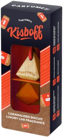 Carfume Limited Edition Kisboff Car Air Freshener | Premium Ginger Biscuit, Cinnamon & Vanilla Fragrance | Luxury Recyclable Scented Diffuser - Odour Eliminator - UK Made Car Accessories