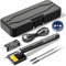 Aohcae Akku Lötkolben Set, USB Akku Lötkolben mit LCD, Temperatur Einstellbare 330 ℃-450 ℃, 3 Lötspitzen, Lötdraht, Lötkolben, Lötpaste, Professionelles Sicheres Komplettes Lötkolben