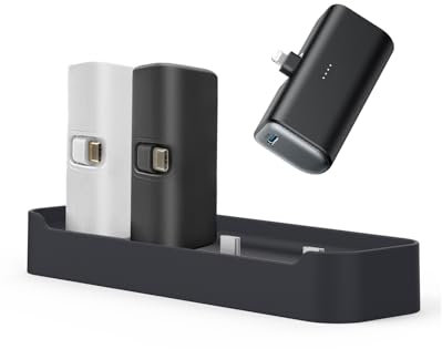 Doohoeek Charging Station Dock Compatible with Anker Nano Power Banks (Model: A1653 & A1645), 4-Port Fast Charging Dock for Mini Power Banks, Auto Shutoff Family-Sized Home Charging Hub (Station Only)