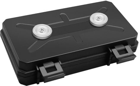 Tiardey Caja de Llaves magnética para Debajo del automóvil, Caja de Repuesto con Doble imán, Soporte de Llave magnético Impermeable para Viajes al Aire Libre en automóvil