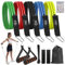 TUZHE Resistance Bands Fitnessbänder Widerstandsbänder Set mit Türanker Griffe Knöchelriemen für Muskelaufbau und Pilates Gymnastikband für Männer Frauen