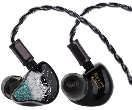 Linsoul ZiiGaat Horizon In Ear Monitor,Auriculares con Cable HiFi 1DD+2BA+2Planar,IEM de Estudio,Sintonización Natural Equilibrada con Extensión de Agudos Suave como Mantequilla para Músicos Audiófilo