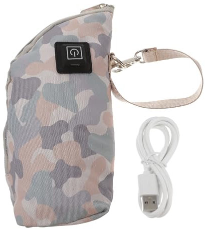 Toddmomy USB Bottle Heating Pouch Milk Warmer Bag for Car and Travel Insulated Cover for Feeding Bottles Adjustable Temperature Suitable for Infants Random Style