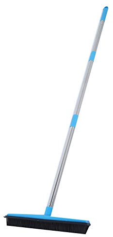 Cryfokt Scopa Telescopica Multifunzionale per Tappeti per Rimuovere la Polvere Dagli Strumenti per la Pulizia dei di Animali Domestici per Uso Domestico Gomma + PP Verde (BLUE)