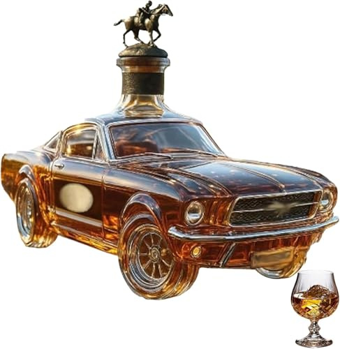 Car Shaped Whiskey Decanter 400ml Novelty Glass Liquor Bottle | 3D Sports Car Design with Airtight Seal, Suitable for Bourbon, Vodka & Wine, Unique Gift for Men, Home Bar & Party Accessory
