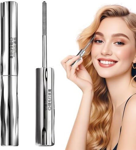 2PC Facelove Iron Eye Mascara,Iron Eye Mascara,Natürliche, verlängernde und pflegende,3D Curling Wimperntusche, Borstenlose,Metallwimpernbürste, Natürlich Wasserdicht Schwarz