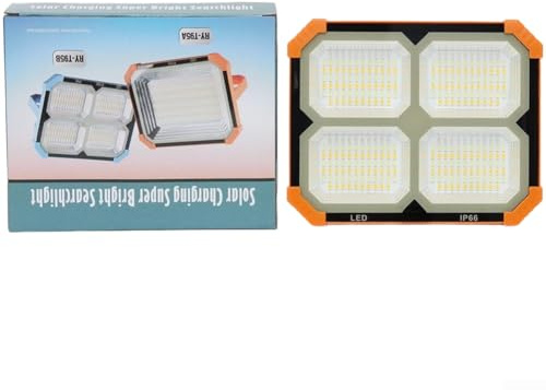 Linnkyfloa Camping-Lampe, wiederaufladbar, LED, mit Magnetfuß, IP65, wasserdicht, 4 Modi, Zelt, Wandern, Backup, Orange