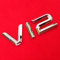 AutoScheich® V12 Emblem Zeichen Chrom Schriftzug Auto Aufkleber Motorhaube Kotflügel Logo 3D