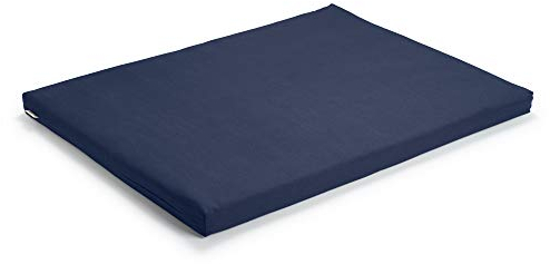 basaho Zabuton Meditationsmatte | Biobaumwolle | Füllung aus recycelter Wollfaser (Mitternachtsblau)