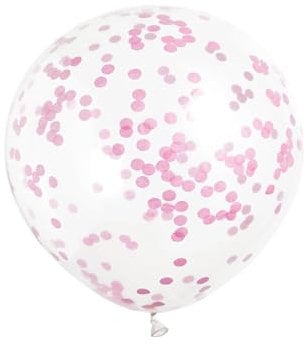 Unique Party 58107 - Palloncini di Coriandoli - 30 cm - Rosa Shocking - Confezione da 6