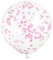Unique Party 58107 - Palloncini di Coriandoli - 30 cm - Rosa Shocking - Confezione da 6