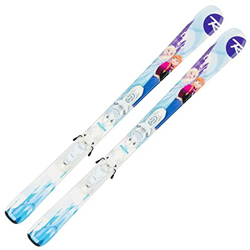 Rossignol Frozen (Kid-X) Ski + Kid-X 4 B76 Bindung White/Blue - 122 cm