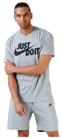 NIKE Homme M NSW Tee Just Do It Swoosh T-Shirt, DK Grey Heather/(Black), L EU