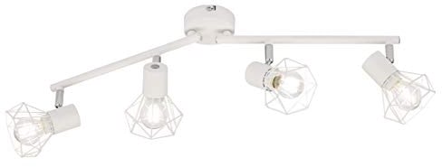 Fischer & Honsel Arco da soffitto Ran 4 x E14 max. 40,0 Watt, bianco, 20393, 60 x 8 x 18 cm (lunghezza x larghezza x altezza)