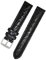 Uhrenarmband Kalbleder schwarz 20mm Kroko Struckturleder NEU 11331