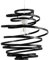 Modern Designer Black Gloss Metal Double Ribbon Spiral Swirl Ceiling Light Pendant Shade | 23cm Diameter | 60w Maximum by Happy Homewares