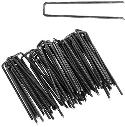 ESTEXO Heringe Erdanker Bodenanker Zeltheringe Zeltnagel Erdnagel Unkrautvlies Gartenvlies Vlies Befestigung Anker (50 Stück/unverzinkt 100 x 13 mm)