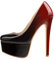 MissHeel Women's Closed Toe Slip-on High Heel Pumps Round Toe Stiletto High Heels Patent Leather Fancy Platform Court Shoes Black Size 6