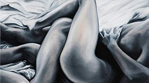 Malen nach Zahlen Kits mit Pinseln und Acrylpigment DIY Leinwandmalerei für Erwachsene Anfänger-Sexy nackte Frau Körperkunst 40X50Cm