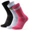 DANISH ENDURANCE Fahrrad Socken, Rennrad Socken, Gepolstert, Unisex, für Herren & Damen, 3 oder 5 Paar, Mehrfarbig (1x Schwarz, 1x Pink, 1x Weiß), 39-42