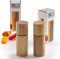 AdHoc Gewürzmühlen Geschenk-Set – Manuelle Salz- & Pfeffermühlen Acacia klein | Hochwertiges Keramikmahlwerk CeraCut® | Stufenlos einstellbar | Mühlenset aus Holz inkl. Salz & Pfeffer