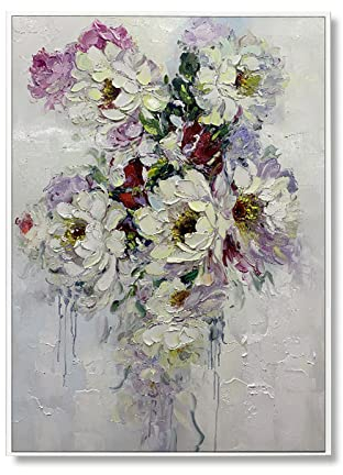 tymhrs Acrylbild,Graffiti-Blumen-Ölgemälde-Abstraktes Nordisches Blumen-Leinwandgemälde, Handg