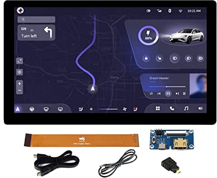Waveshare 7inch IPS Display 1024 × 600 Resolution Integrated Thin And Light Touch Screen for Raspberry Pi,Jetson Nano,Windows PC,Support Windows/Linux/Android System,170° Wide Viewing Angle