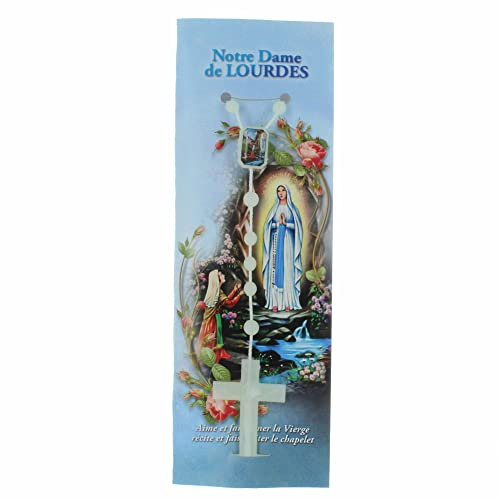 Rosenkranz von Lourdes leuchtet in der Rose im Gebet Etui, Kunststoff