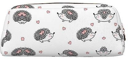 FRGMNT Federmäppchen, niedliches Igel-Herz-Druck, stilvolles Leder für Federmäppchen, gold, Einheitsgröße, Kinderrucksack