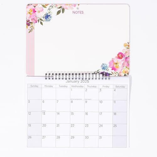 2026 Monthly Memo Board Wall Calendar Family Organiser with Dry Wipe Whiteboard Planner and Write On Wipe Off Pen Included (Flowers)