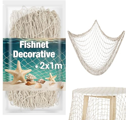 Fischernetz Deko Mesh Outdoor - Sukh Fischer Netz Maritim Fischernetz Netz Meeres Fisch Fishing Fischnetz Maritime Dekoration Outdoor Zum Aufhängen