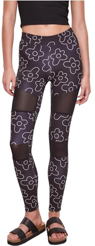 Urban Classics Damen Leggings Ladies Tech Mesh AOP Leggings blackflower S