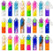 Yeefunjoy 24PCS Porte-clés Enfants Nouveau Populaire, Coloré Silicone Squeeze Pop Bubble Fidget Bulk Jouets Sensoriels, Mini Poppet Bubble Stress Soulagement de Anxiété Jouets pour Enfants Adultes