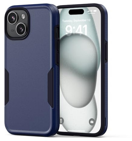 NTG【2023 New compatible for iPhone 15 Case, Heavy-Duty Tough Slim Shockproof [Military Grade Protection] Phone Case for iPhone 15 (6.1 Inch), Cobalt Blue