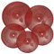 QUARKZMAN Muti Piatti Set 14/16/18/20 Basso Volume Esercitazione Piatti con Borsa (Rosso, 5pz)