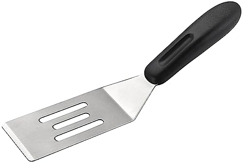 SUNERLORY Mini espátula, espátula pequeña para cocinar, espátula de metal de acero inoxidable para uso en cocina, espátula de metal pequeña para filetes, brownies, huevos, galletas (plata)
