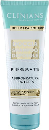 CLINIANS | Doccia Shampoo Rinfrescante, con Menta Piperita e Pantenolo, 250mL