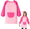 Malkittel Kinder Wasserdicht 5-11 Jahre, Malschürze für Schule Junge und Mädchen, Lange Ärmel und Taschen, Schürze für Basteln Malen Backen (Rosa)