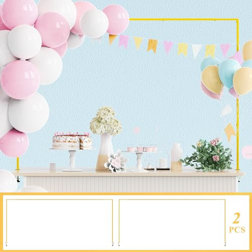Putros Over The Table Rod Stand with Clamps Gold 13-42'' Tall 29-98 Length Set of 2 Adjustable Metal Table Hanging Rod Stand for Party Wedding Anniversary Christmas Decoration