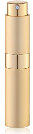 Lulupack 10ml Recargable Atomizador Perfume, Mini Botella Colonia Vacía Dispensador, Pulverizador Portátil Spray (Dorado)