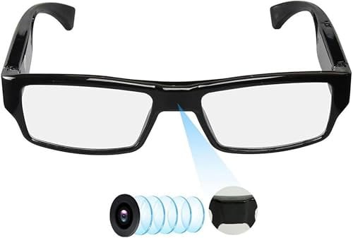 FKINGLRK 1080P Video Camera Glasses Portable Video Recorder Spy Camera Glasses Wireless Mini Home Security Camera Indoor